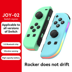 1 pāra LED bezvadu spēļu pults Nintendo Switch spēļu konsolei 6 asu slēdzis Joy-Con (L/R) bezvadu kontrolleri L&R sensora vadības pults cena un informācija | Kontrolieri | 220.lv