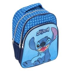 Divu nodalījumu skolas mugursoma Disney Stitch Blue cena un informācija | Skolas somas | 220.lv