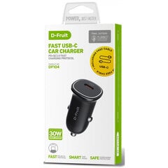 D-Fruit car charger USB-C 30W (DF104) cena un informācija | Lādētāji un adapteri | 220.lv