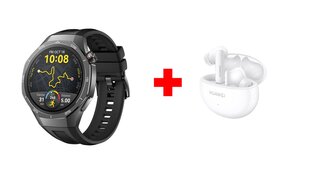 Huawei Watch GT 5 Pro Black 46mm + Huawei FreeBuds 5i Ceramic White cena un informācija | Viedpulksteņi (smartwatch) | 220.lv