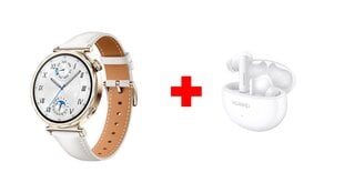 Huawei Watch GT 5 White 41mm + Huawei FreeBuds 5i Ceramic White cena un informācija | Viedpulksteņi (smartwatch) | 220.lv