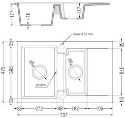 Granīta virtuves izlietne Mexen Gaspar ar maisītāju un sifonu, Black granite/Chrome cena un informācija | Virtuves izlietnes | 220.lv