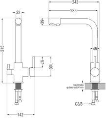 Granīta virtuves izlietne Mexen Gaspar ar maisītāju un sifonu, Black/Chrome цена и информация | Раковины на кухню | 220.lv