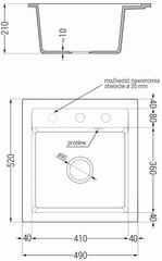 Granīta virtuves izlietne Mexen Vito ar maisītāju un sifonu, White+Black/Chrome cena un informācija | Virtuves izlietnes | 220.lv