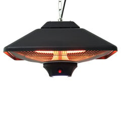 Outsunny terases sildītājs radiācijas griestu sildītājs ar tālvadības pulti LED apgaismojums 2000W 43x43x25cm cena un informācija | Sildītāji | 220.lv