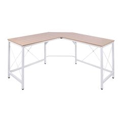 HOMCOM L-desk Stūra rakstāmgalds Stūra rakstāmgalds Darba galds MDF Dabīgs 150x150x76cm cena un informācija | Datorgaldi, rakstāmgaldi, biroja galdi | 220.lv