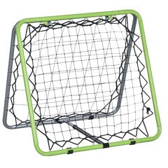 HOMCOM Football Rebounder Kickback Goal Rebound Wall Net for Baseball Basketball Divpusējs Rebound Regulējams 5 līmeņos Metāla zaļš + melns cena un informācija | Futbola formas un citas preces | 220.lv