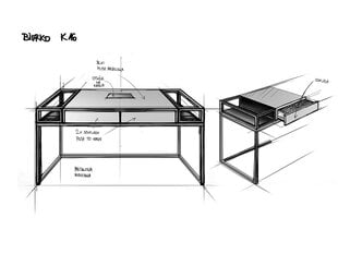 Rakstāmgalds K16 BLACK 140 - zelta cena un informācija | Datorgaldi, rakstāmgaldi, biroja galdi | 220.lv