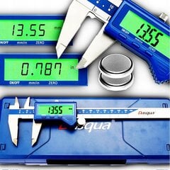 Elektroniskais šubleris Dasqua 150 mm Metāla Precīzs Precīzijas cena un informācija | Rokas instrumenti | 220.lv