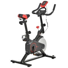 HOMCOM iekštelpu velosipēdu trenažieris Velotrenažieris Home Gym Fitness Bike 85 x 46 x 114 cm cena un informācija | Velotrenažieri | 220.lv