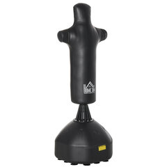 HOMCOM Punching Bag stāv 180cm pieaugušo stāv Punching Bag boksa manekenu Punching Column Humanoid dizains Heavy Duty Punching Bag profesionāļiem un iesācējiem Black cena un informācija | Bokss un austrumu cīņas | 220.lv