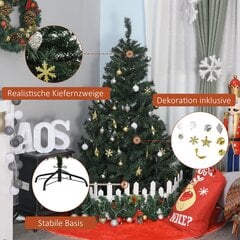 HOMCOM Ziemassvētku eglīte Ziemassvētku eglīte ar rotājumu 120 LED 511 uzgaļi Ø95 x 150H cm cena un informācija | Mākslīgās egles, vainagi, statīvi | 220.lv