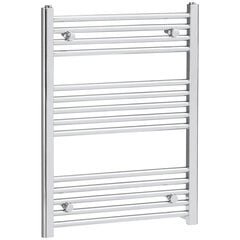 HOMCOM dvieļu radiators hidrauliskais dvieļu sildītājs 14 sildelementi Vannas istabas radiatora dvieļu sildītājs sienas oglekļa tērauda sudraba krāsā 600 x 800 mm cena un informācija | Dvieļu žāvētāji | 220.lv