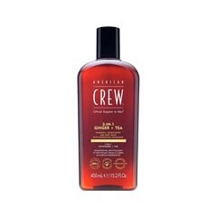 Šampūns, kondicionieris un dušas želeja American Crew 3in1 Ginger + Tea 450ml cena un informācija | Šampūni | 220.lv