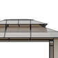 Outsunny dārza paviljons ar saulessargu Izturīgs paviljons no polikarbonāta plāksnēm, UV aizsardzība, ūdensnecaurlaidīgs, brūns+ gaiši pelēks, 3,65x3x2,75m cena un informācija | Dārza nojumes un lapenes | 220.lv