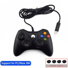 DATA FROG USB vadu spēļu paneļa kursorsvira Xbox 360 / Slim PC kontrolieris operētājsistēmai Windows 7/8/10 Microsoft ar vibrāciju Steam spēlei цена и информация | Контроллеры | 220.lv