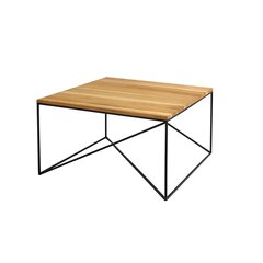 Kafijas galdiņš MEMO SOLID WOOD 80, koks, melns cena un informācija | Žurnālgaldiņi | 220.lv