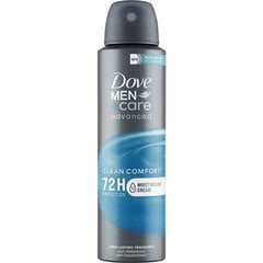 Antiperspirants Dove Men Care Advanced Clean Comfort vīriešiem, 150 ml cena un informācija | Dezodoranti | 220.lv