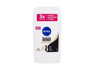 Dezodorants Antiperspirants Nivea Black & White Invisible Silky Smooth sievietēm, 50 ml cena un informācija | Dezodoranti | 220.lv