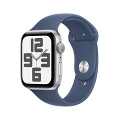 Apple Watch SE GPS 44мм Корпус из серебристого алюминия с джинсовым спортивным ремешком - S/M MXEQ3ET/A цена и информация | Смарт-часы (smartwatch) | 220.lv