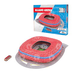 Futbola stadiona modelis - Allianz Arena - FC Bayern Munich - Puzzle 3D, 63 elementi cena un informācija | Puzles, 3D puzles | 220.lv