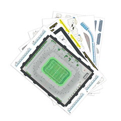 Futbola stadiona modelis - Signal Iduna Park - FC Borussia Dortmund - Puzzle 3D 104 elementi cena un informācija | Puzles, 3D puzles | 220.lv