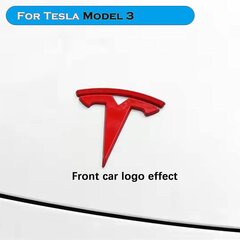 камплекты налепак з лагатыпам аўтамабільнага руля Tesla Model 3 (чырвоныя) цена и информация | Аппликации, декорации, наклейки | 220.lv