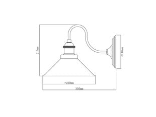 Sienas lampa MANI 1, 22 cm, melns/zelts 4052 cena un informācija | Sienas lampas | 220.lv