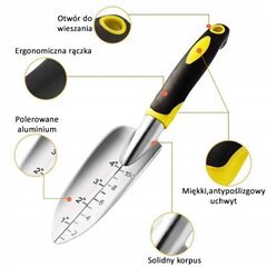 Набор садовых инструментов Sevico, 6 шт., черный/желтый цена и информация | Садовые инструменты | 220.lv