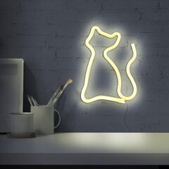 Dekoratīvā gaisma - NEON CAT USB A + akumulatora padeve 327093 cena un informācija | Lampas bērnu istabai | 220.lv