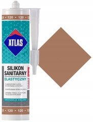 Atlas sanitārais elastīgais silikons 280 ml karamele S120 цена и информация | Изоляционные материалы | 220.lv