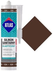 Atlas sanitārais elastīgais silikons 280 ml tumši brūns cena un informācija | Izolācijas materiāli | 220.lv