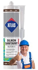 Atlas sanitārais elastīgais silikons 280 ml tumši brūns cena un informācija | Izolācijas materiāli | 220.lv