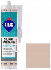 Atlas sanitārais elastīgais silikons 280 ml pasteļbēšs цена и информация | Изоляционные материалы | 220.lv