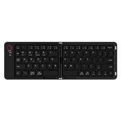 Bezvadu salokāma Bluetooth tastatūra – mini pārnēsājama tastatūra klēpjdatoram un mobilajam tālrunim-Melna cena un informācija | Klaviatūras | 220.lv