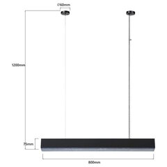 Light Prestige griestu lampa Mira LP-1201/1P M BK Smart cena un informācija | Griestu lampas | 220.lv