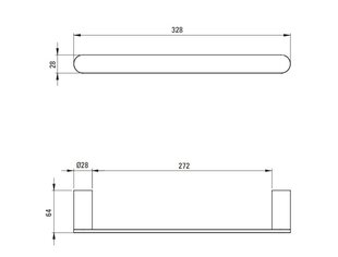 Sienas dvieļu pakaramais Deante Round, 30 cm, Chrome cena un informācija | Vannas istabas aksesuāri | 220.lv