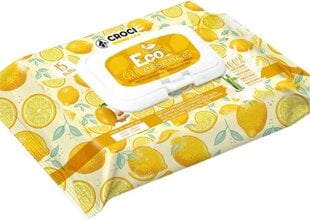 Croci Eco Wipes mitrās salvetes ar citrona aromātu, 15gb cena un informācija | Kopšanas līdzekļi dzīvniekiem | 220.lv