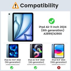 Чехол для iPad Air 11 дюймов 2024/iPad Air 5-го/4-го поколения 2022/2020, тонкая полупрозрачная матовая мягкая задняя панель, поддерживает Pencil Pro/2nd/USB-C цена и информация | Чехлы для планшетов и электронных книг | 220.lv