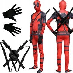 Deadpool kostīmu komplekts 2 zobeni pieaugušo pārģērbšanās deadpool kostīms s/m cena un informācija | Karnevāla tērpi, maskas | 220.lv