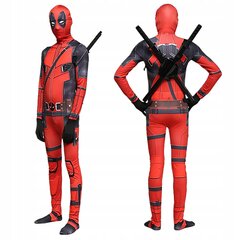 Deadpool kostīmu komplekts 2 zobeni pieaugušo maskēšanās kostīms 190 xl/xxl cena un informācija | Karnevāla tērpi, maskas | 220.lv