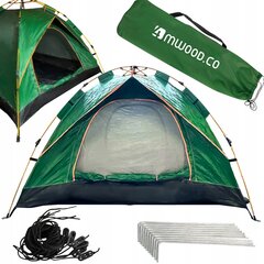 Tents 4MWOOD CAM0002175-4, zaļš cena un informācija | Teltis | 220.lv