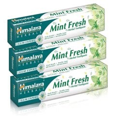 Himalaya zobu pasta Fresh Mint 75 ml X 3 tūbiņas cena un informācija | Zobu pastas, birstes | 220.lv