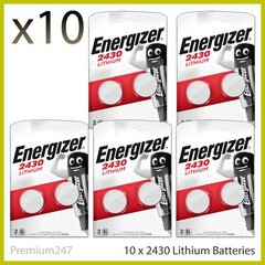 ENERGIZER baterijas CR2430, LITIJA, 10 gab cena un informācija | Baterijas | 220.lv