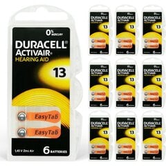 DURACELL ACTIVAIR baterijas dzirdes aparātiem 13 PR48 60 gab. цена и информация | Батарейки | 220.lv