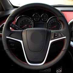 DIY Black Hige Soft mākslīgās ādas automašīnas stūres pārsegs priekš Opel Insignia 2008-2013 Astra (J) Cascada Mokka 2012-2019 cena un informācija | Stūres apvalki un stūres | 220.lv