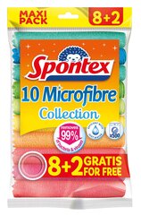 Spontex салфетки из микрофибры, 8+2 шт. цена и информация | Чистящие средства | 220.lv