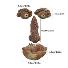 Koka miza seja Helovīns āra dārzs statuja spoks seja skulptūra dekors šausmu koks dēmons rotājums spoku māja цена и информация | Аппликации, декорации, наклейки | 220.lv