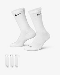 Носки Nike U Nk Everyday Plus Cush Crew White SX6888 100, белые цена и информация | Мужские носки | 220.lv