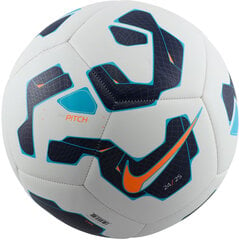 Футбольный мяч Nike Nk Pitch - Fa24 White Black Blue FZ2636 100, размер 5 цена и информация | Футбольные мячи | 220.lv